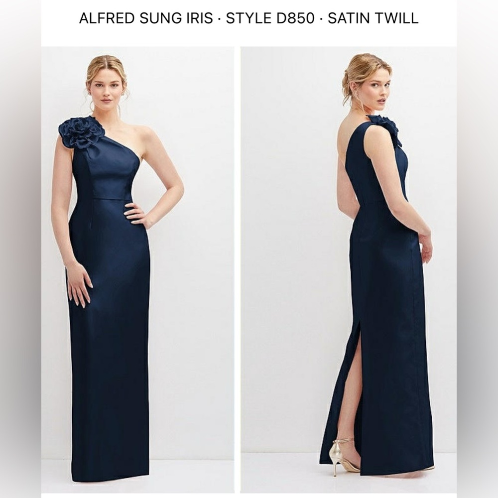 Alfred Sung One-Shoulder Flower Dress